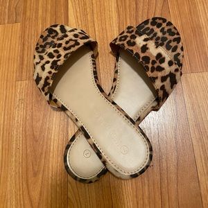 Leopard Sandals Size 7